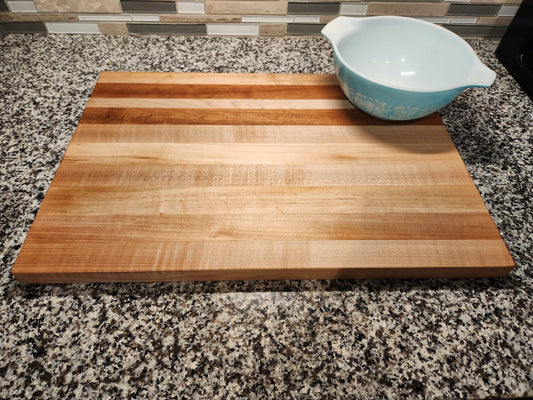 2 Stripe Cutting Board - Maple with Cherry