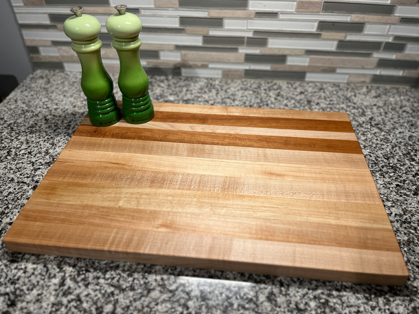 2 Stripe Cutting Board - Maple with Cherry